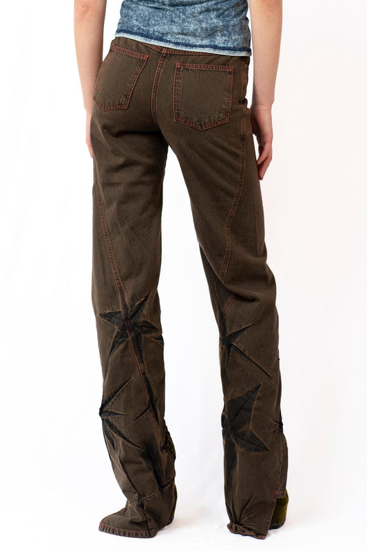 BOYFRIEND SPIRAL FLOWER JEANS