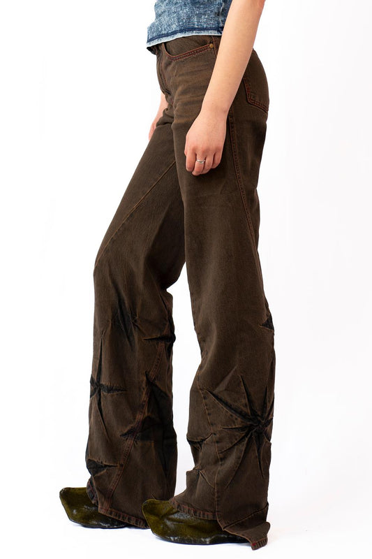 BOYFRIEND SPIRAL FLOWER JEANS
