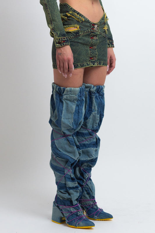 BUTTERFLY WAISTBAND MINI SKIRT