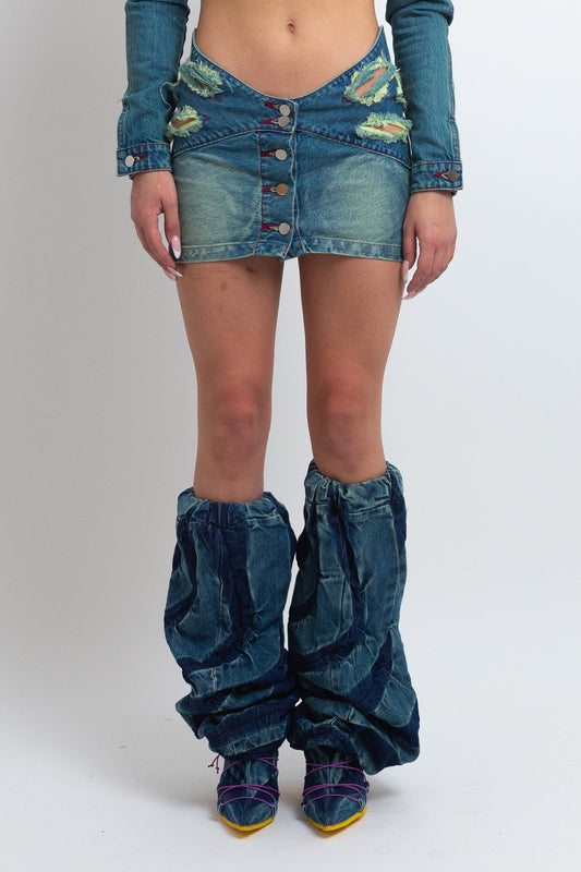 BUTTERFLY WAISTBAND MINI SKIRT