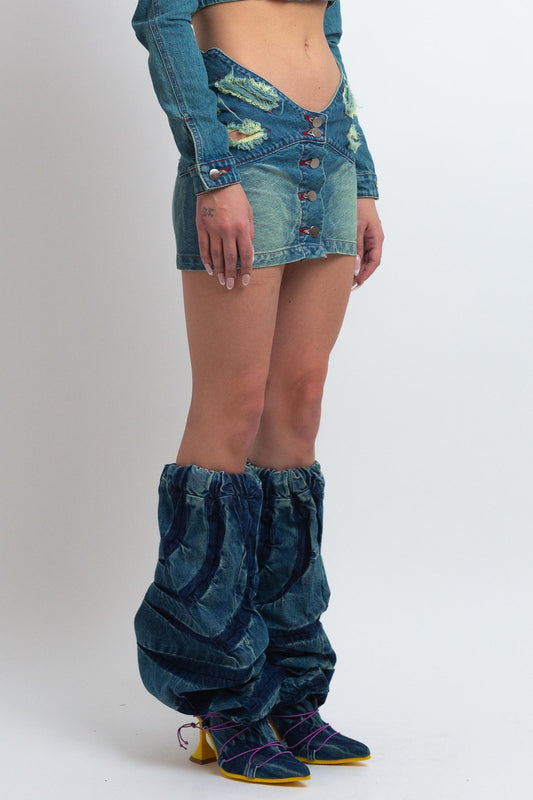 BUTTERFLY WAISTBAND MINI SKIRT