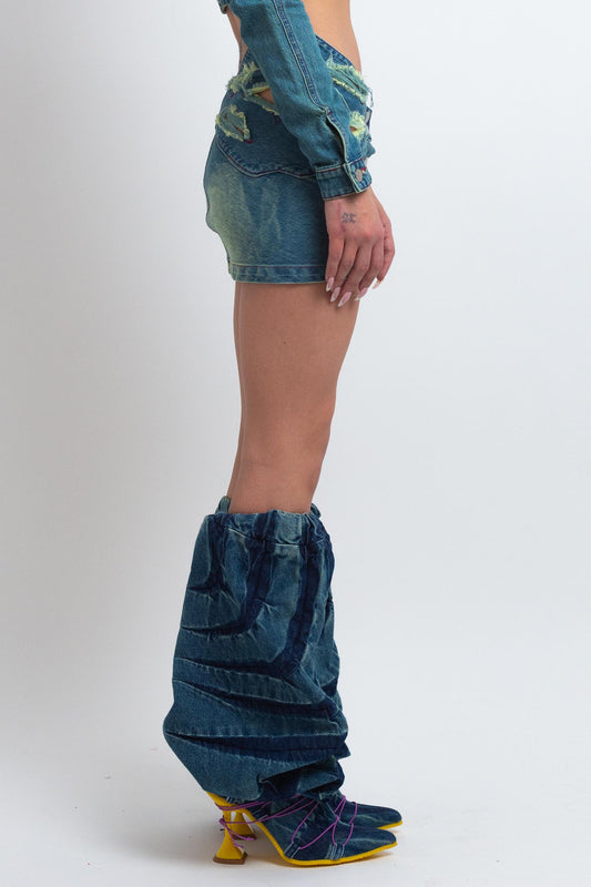 BUTTERFLY WAISTBAND MINI SKIRT