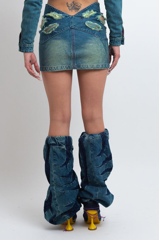 BUTTERFLY WAISTBAND MINI SKIRT
