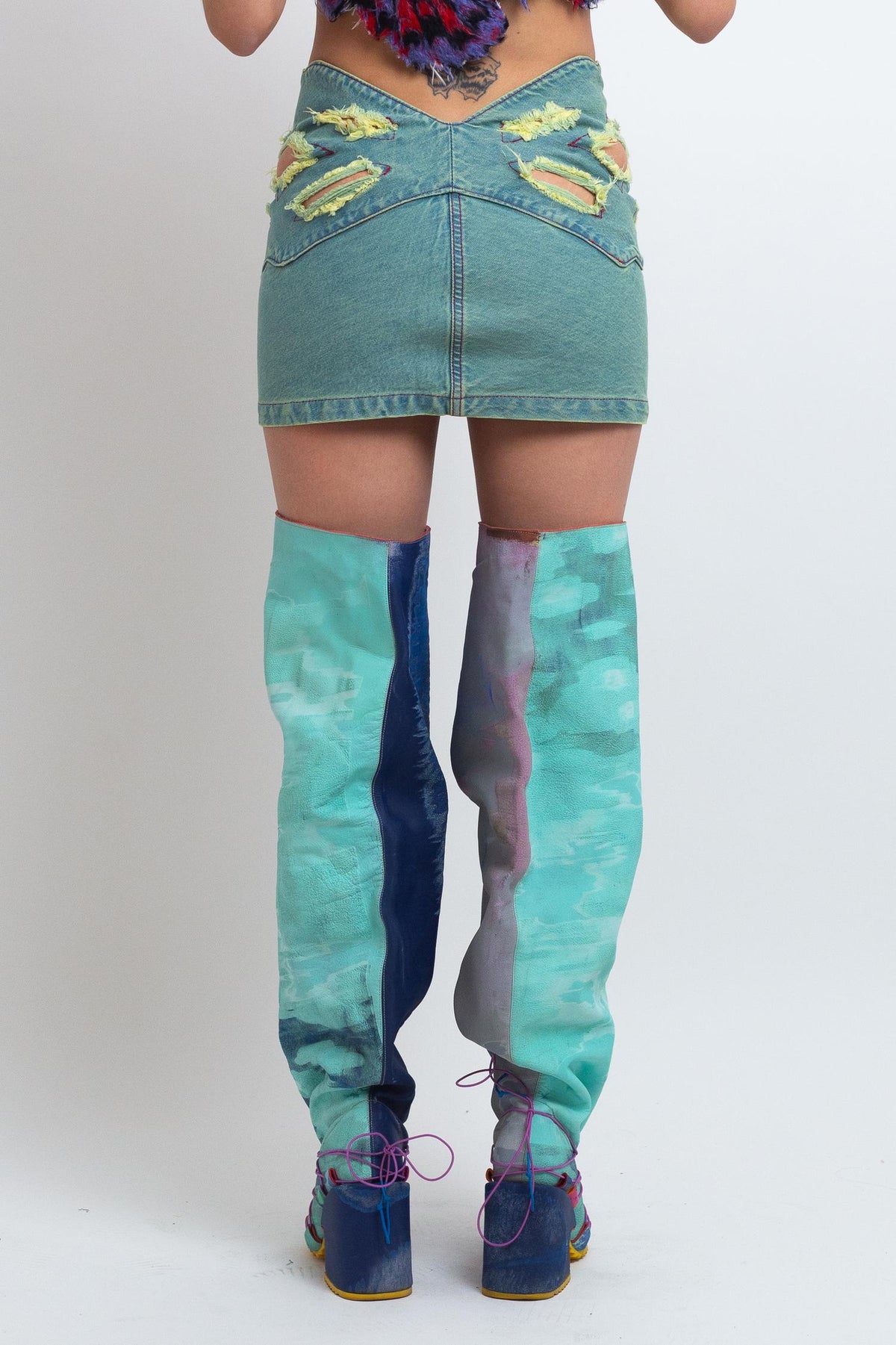 BUTTERFLY WAISTBAND MINI SKIRT