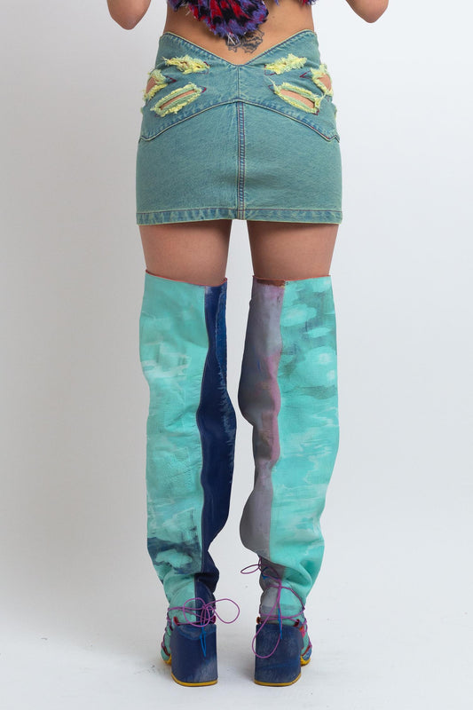 BUTTERFLY WAISTBAND MINI SKIRT