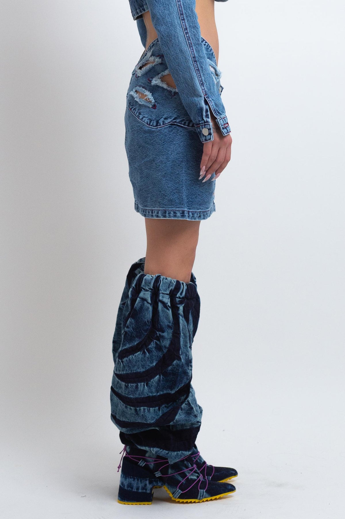 BUTTERFLY WAISTBAND MINI SKIRT