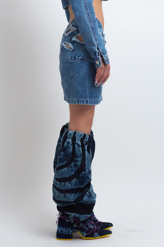 BUTTERFLY WAISTBAND MINI SKIRT