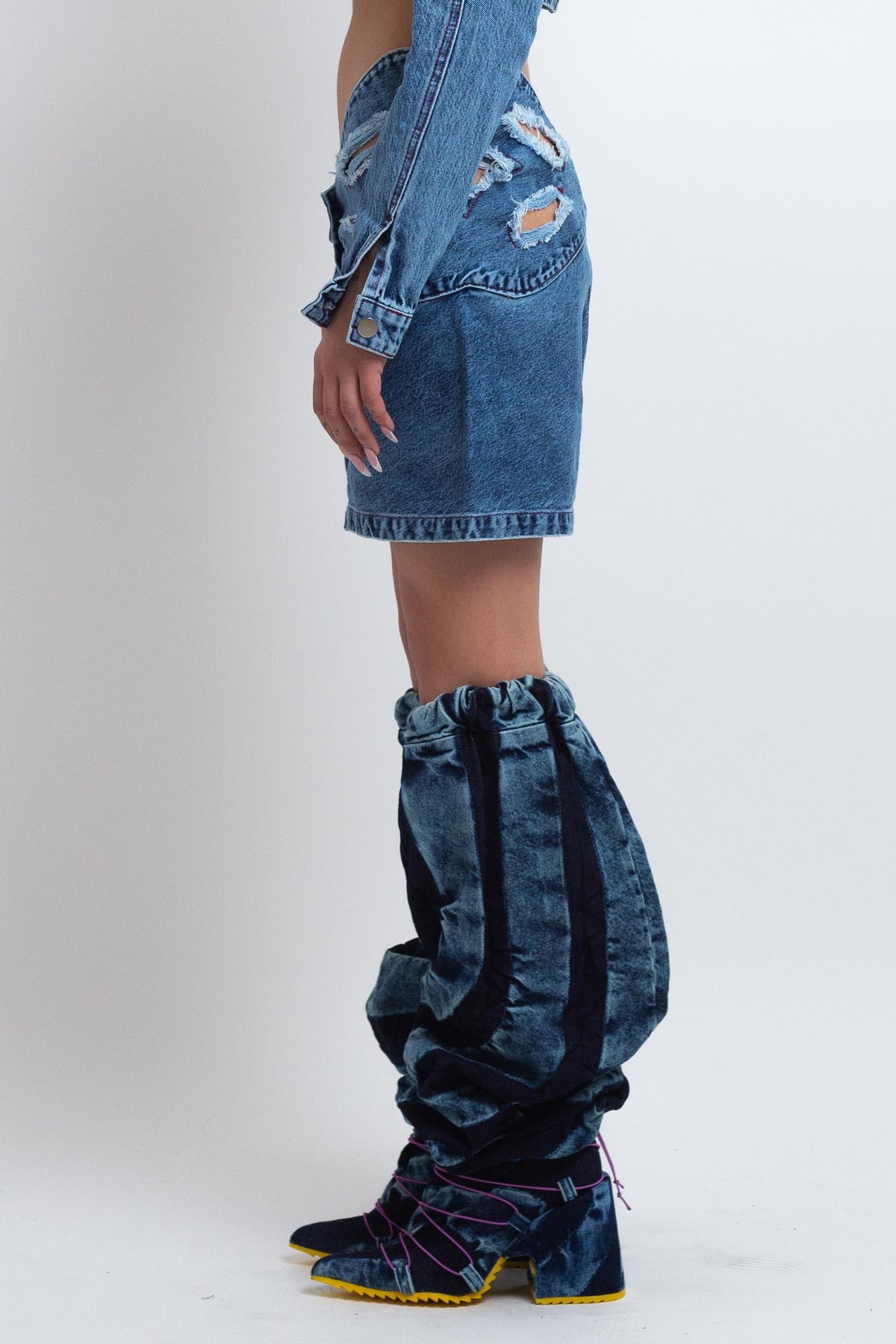 BUTTERFLY WAISTBAND MINI SKIRT